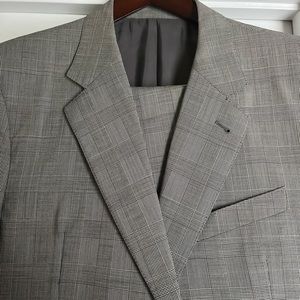 Gray Checkered Armani Suit Set